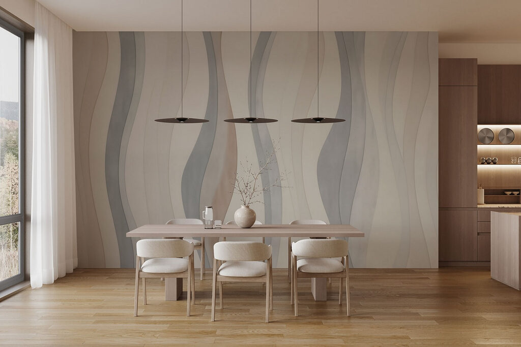 White and grey wallpaper with wavy lines White and grey wallpaper with wavy lines