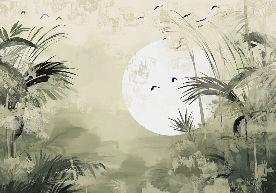 Painting of a tropical forest Painting of a tropical forest