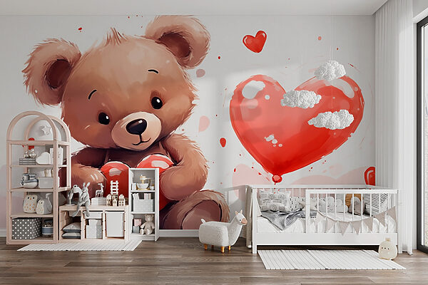 Teddy bear holding a heart Teddy bear holding a heart