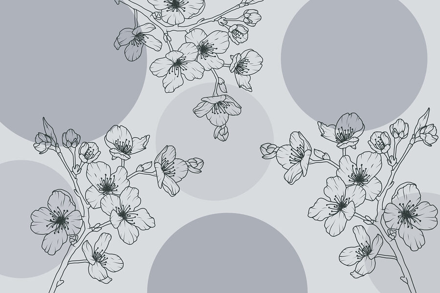 Wall murals Delicate blossoms on a soft backdrop - Image 3