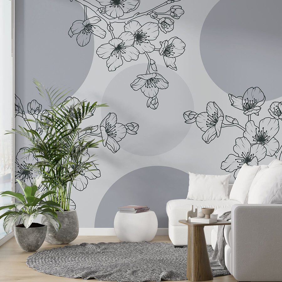Wall murals Delicate blossoms on a soft backdrop - Image 2