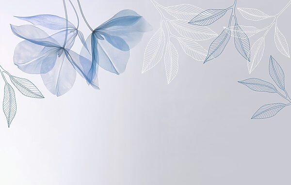 Blue and white leaves Blue and white leaves
