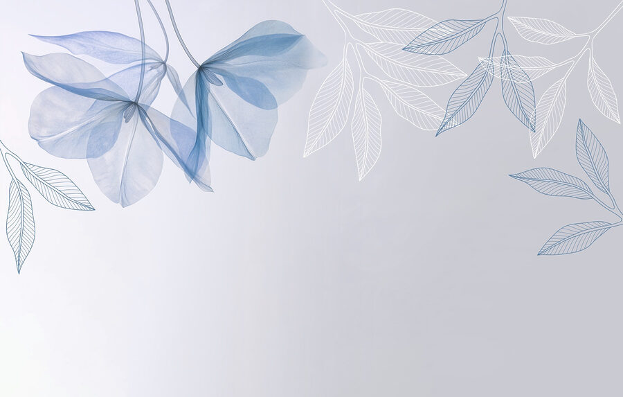 Blue and white leaves Blue and white leaves