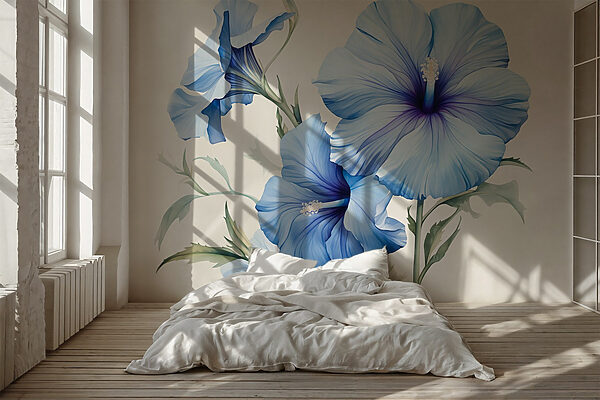 Beautiful blue flowers in bloom Beautiful blue flowers in bloom