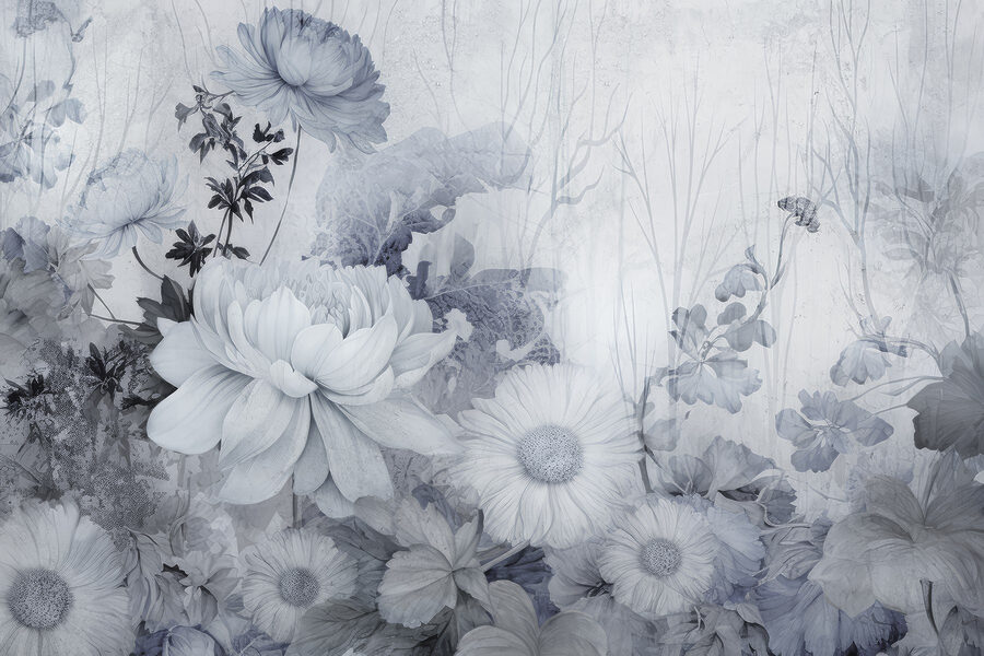 Wall murals Delicate blossoms in gentle hues - Image 4