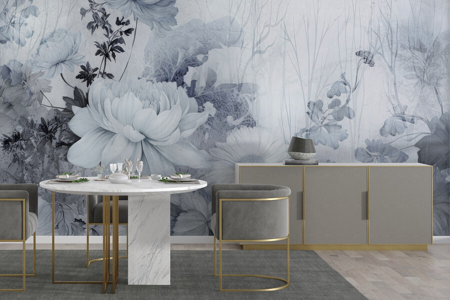 Wall murals Delicate blossoms in gentle hues - Image 2