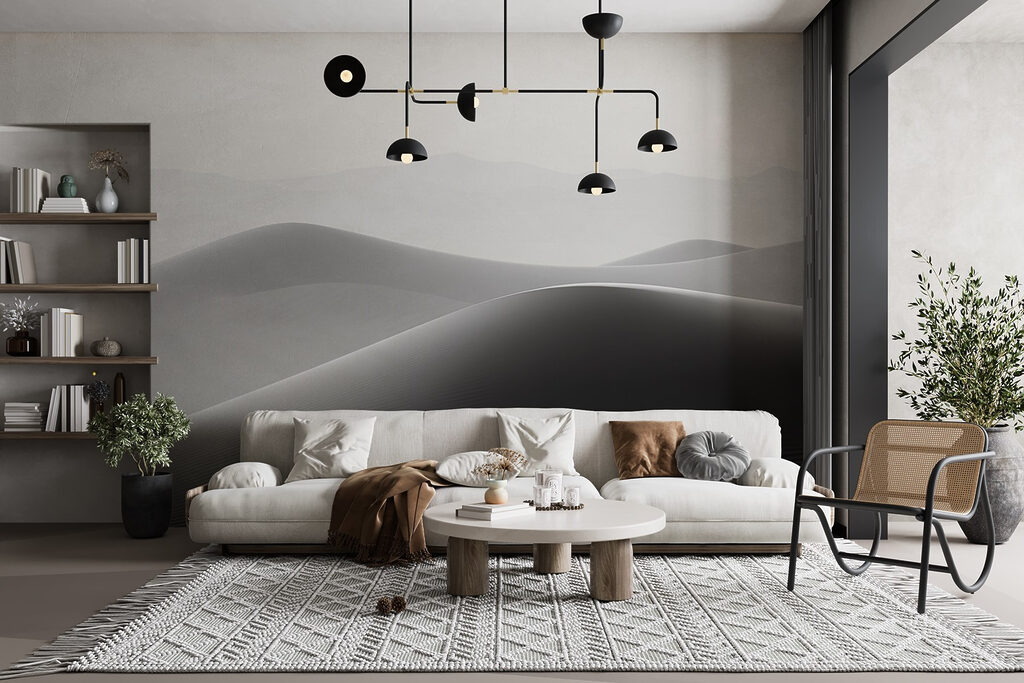 Sand dunes in the desert Sand dunes in the desert