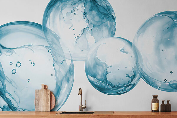 Group of bubbles with bubbles in the air Group of bubbles with bubbles in the air