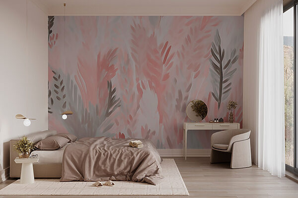 Pink and grey leaves Pink and grey leaves