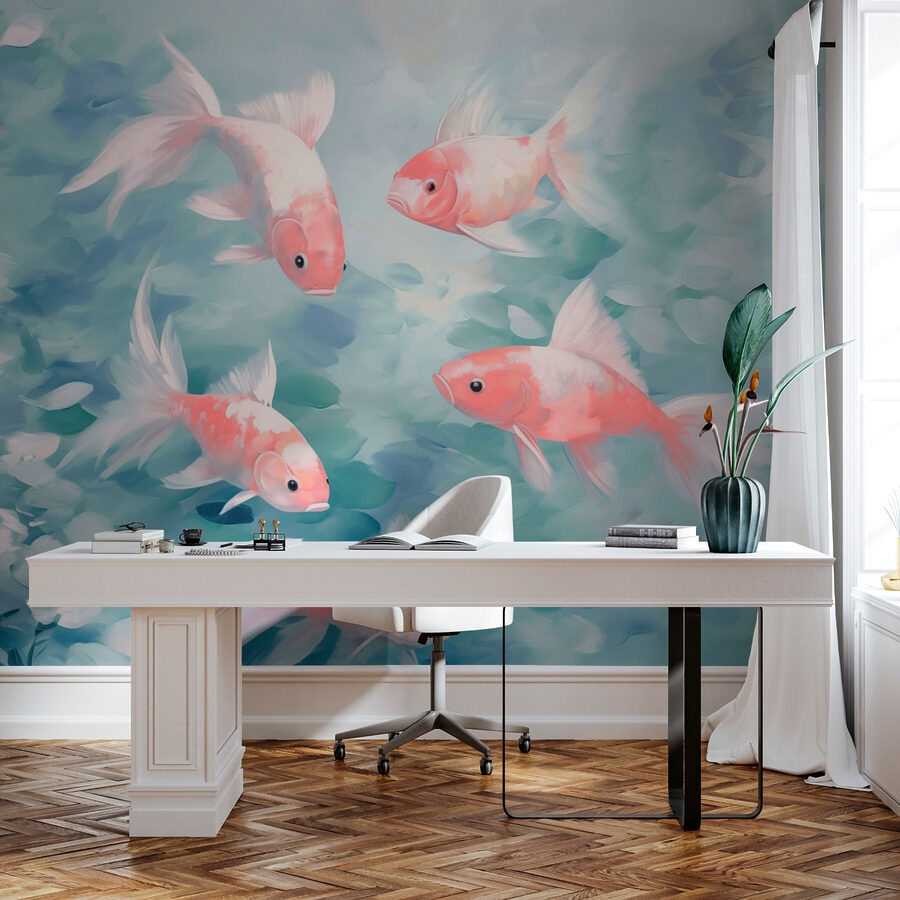 Wall murals Swimming in tranquil waters together. - Image 2