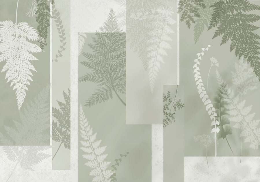 Natural patterns in soft green hues