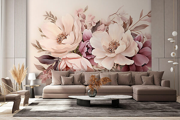 Group of flowers on a white background Group of flowers on a white background