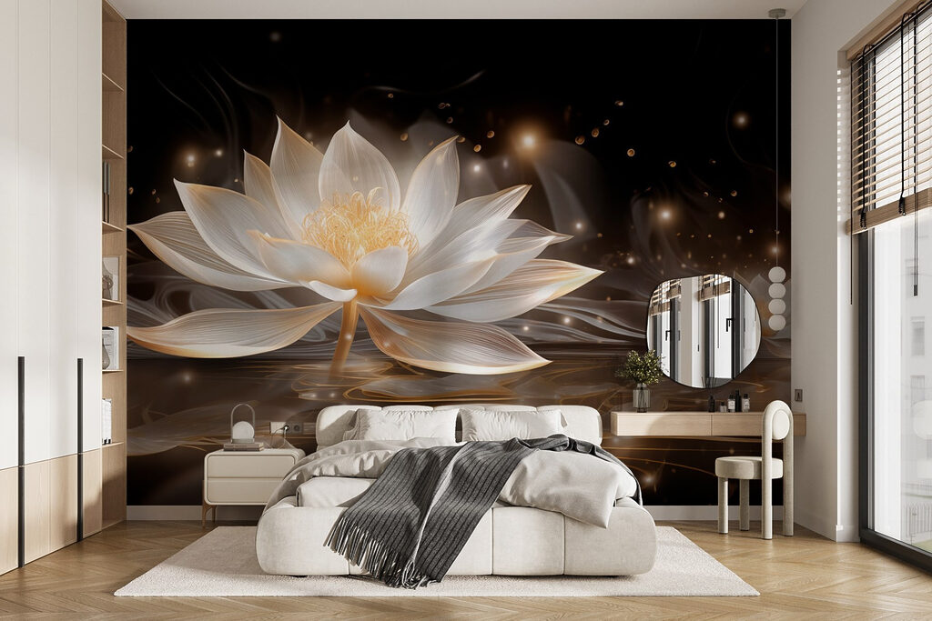 White flower in water