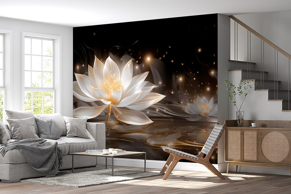 White flower in water