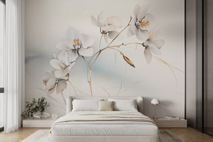 White flowers on a branch