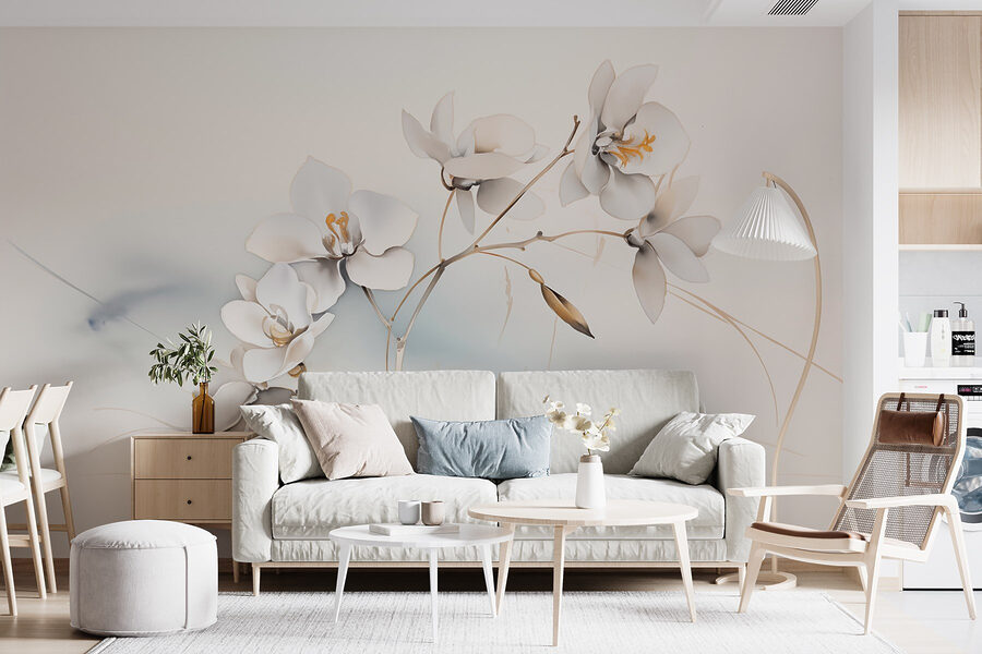 White flowers on a branch