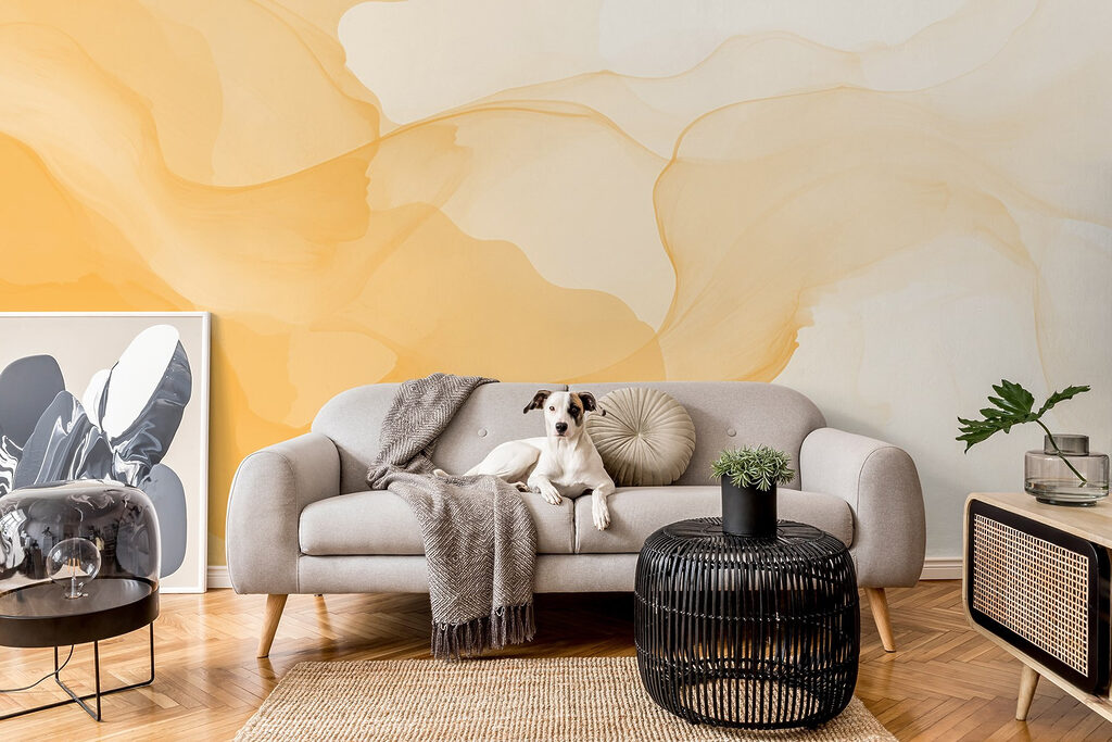 Soft waves of warm hues blending