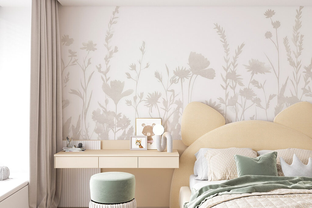 White background with flowers White background with flowers