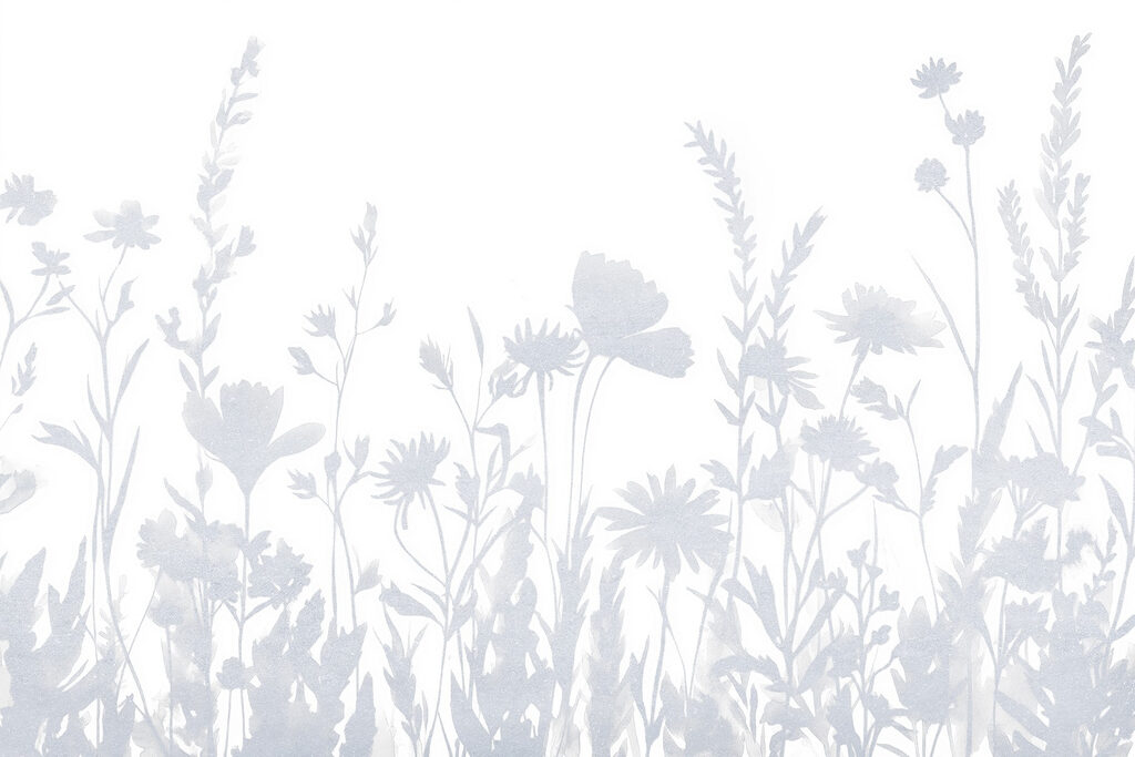 White flower silhouettes White flower silhouettes