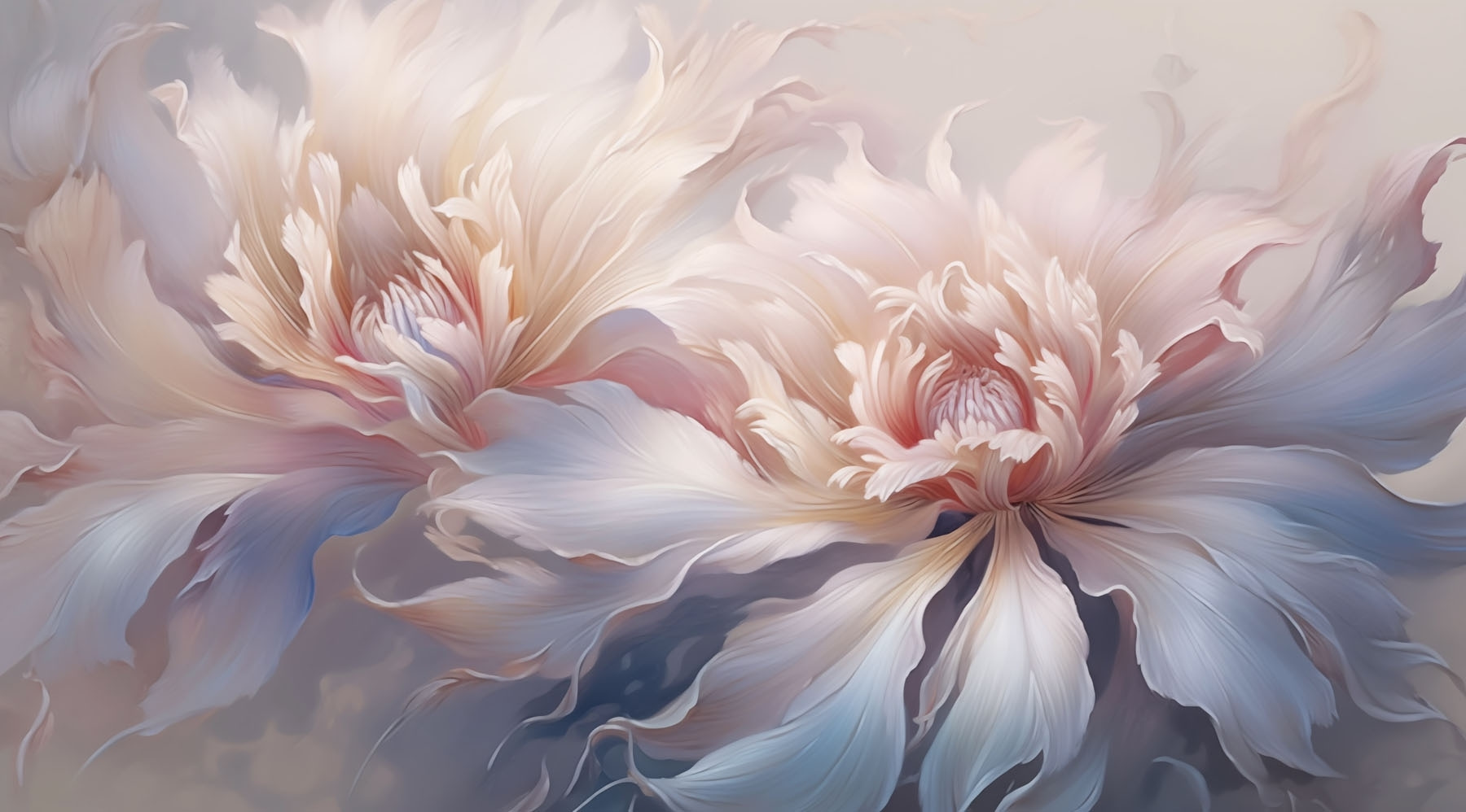 Delicate blooms in soft pastels