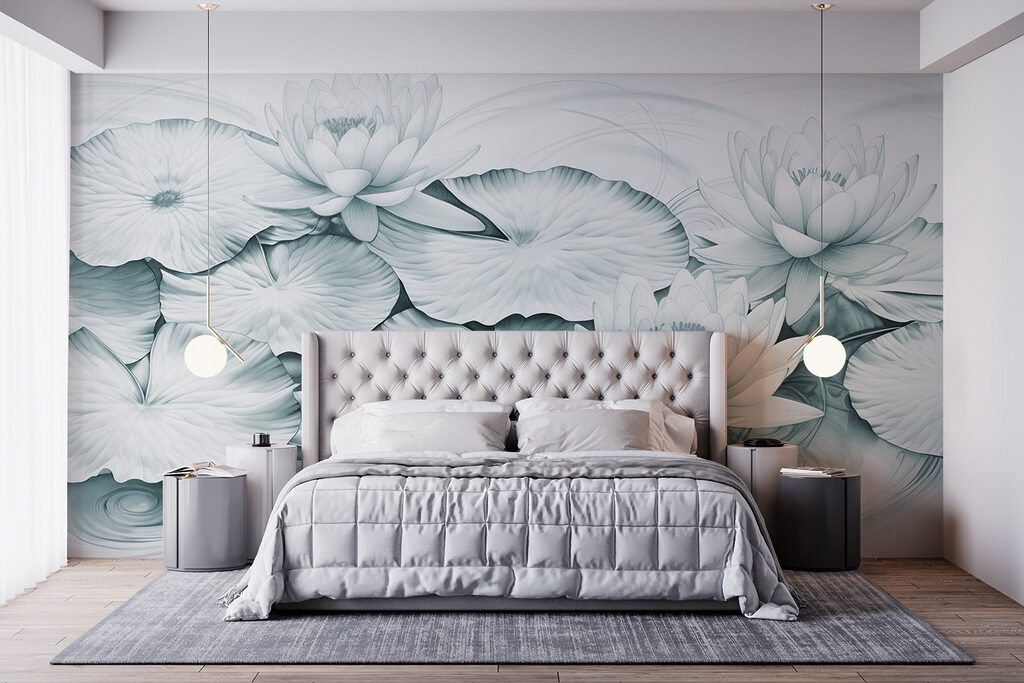 Group of lily pads and leaves