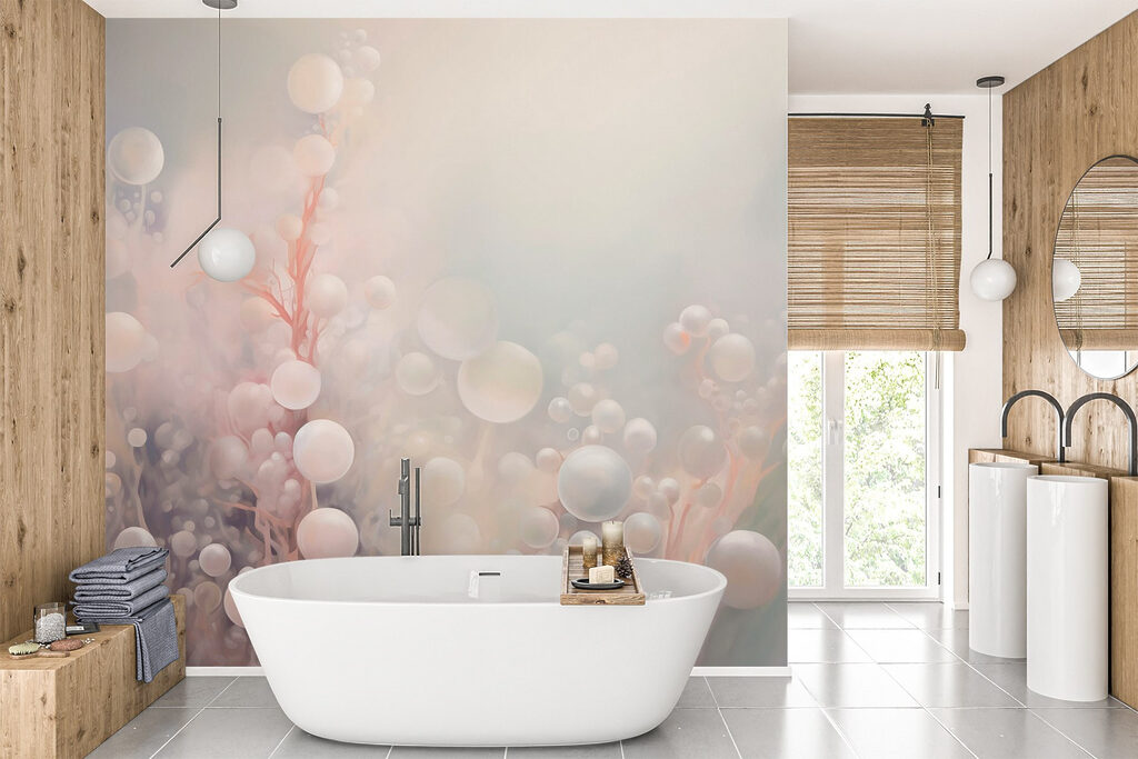 Soft orbs in dreamy pastel hues