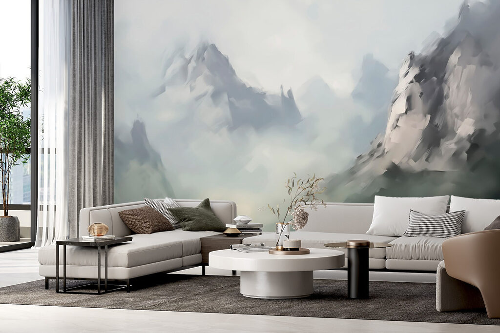 Mountain with clouds in the background Mountain with clouds in the background