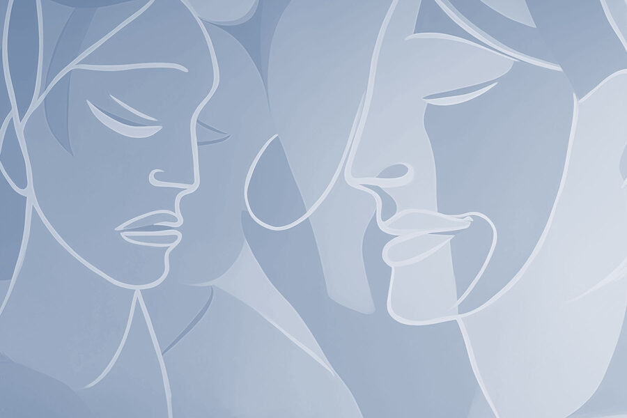 Drawing of a woman’s face