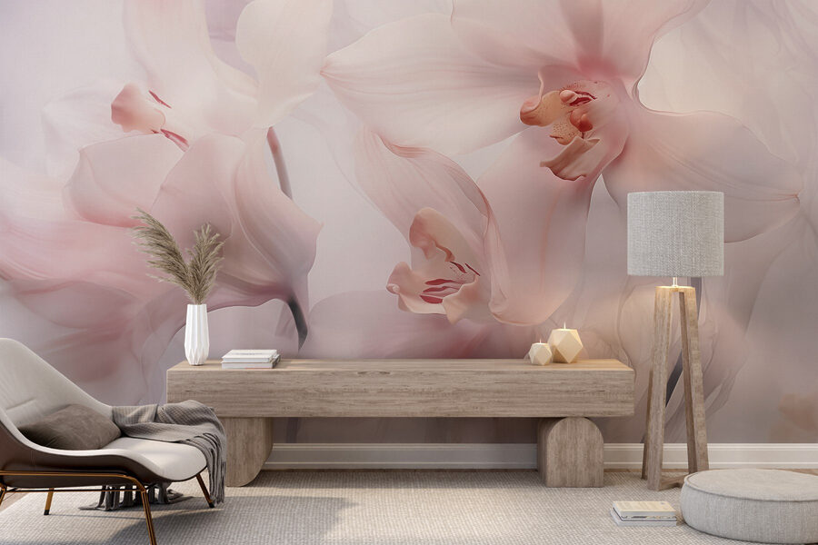 Wall murals Delicate blooms in soft hues - Image 2