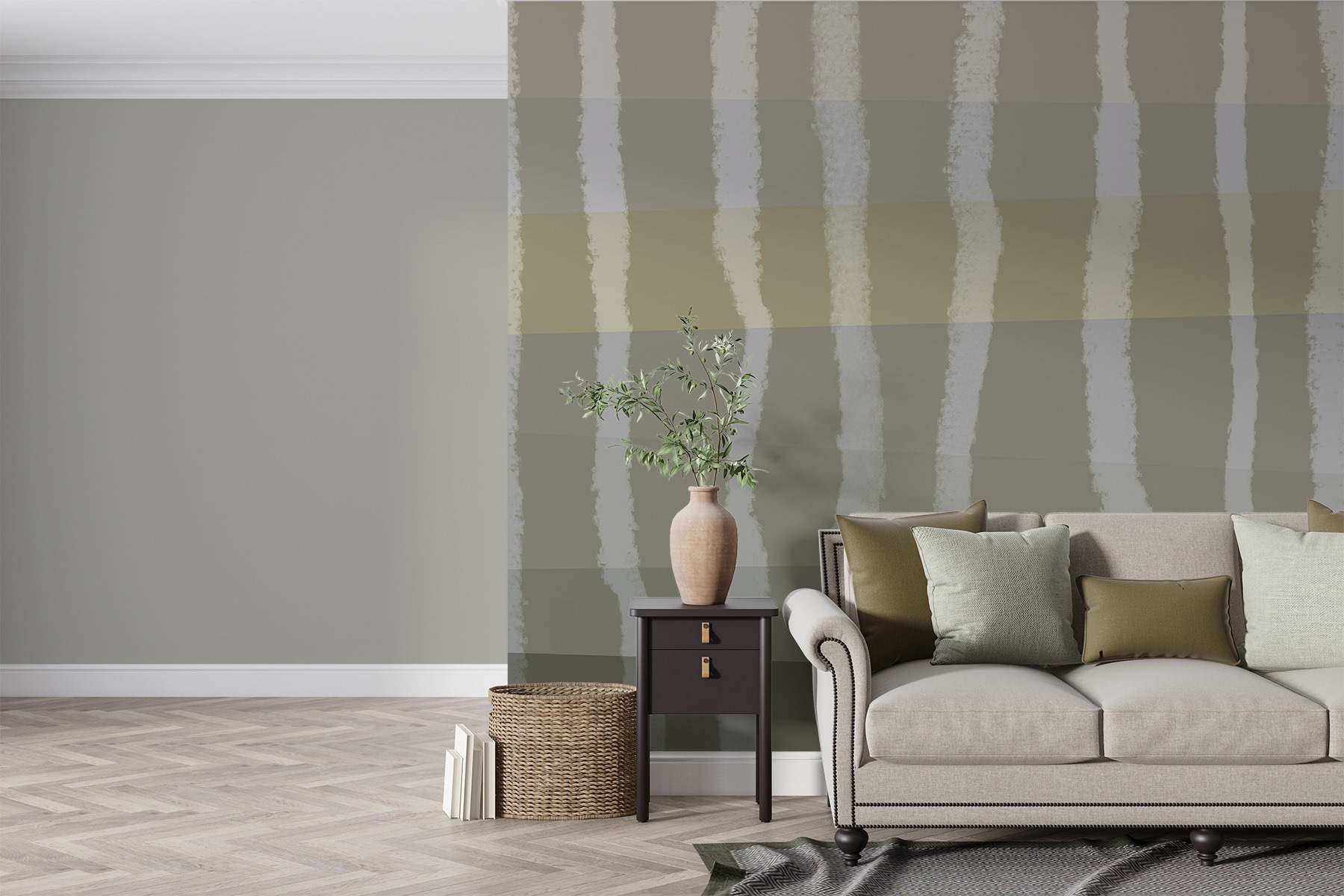 Soft, textured hues blend beautifully together