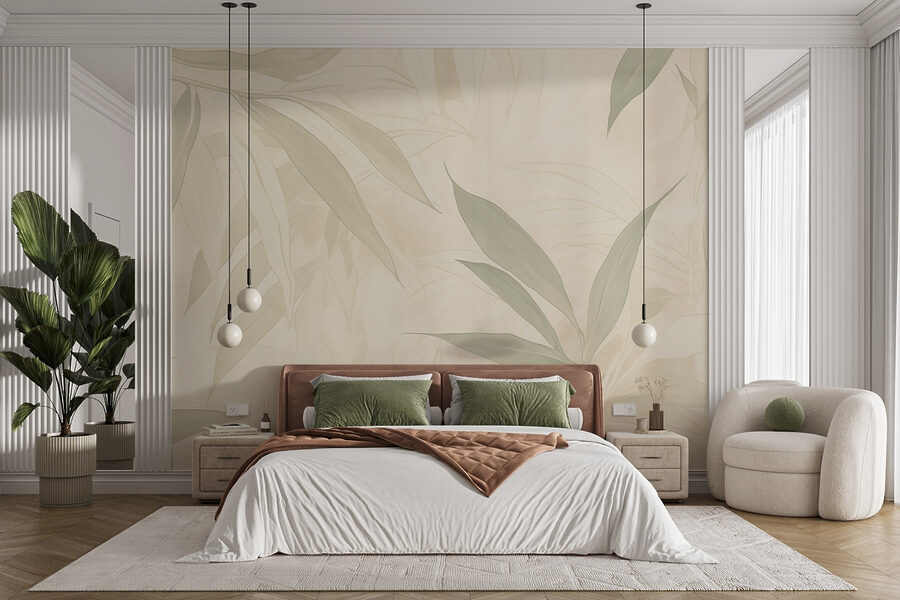 Wall murals Nature’s soft, soothing leaf patterns. - Image 3