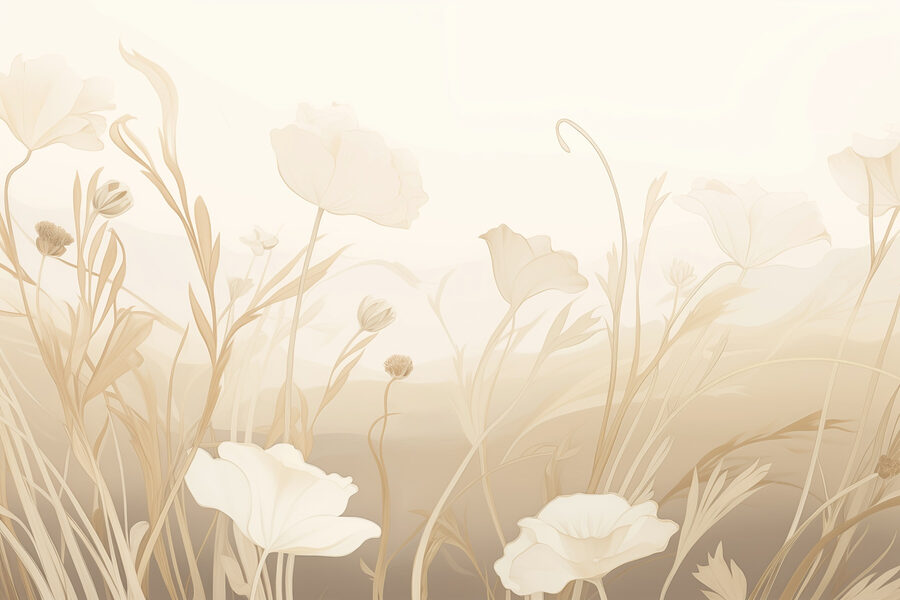 Wall murals Delicate blooms in soft hues. - Image 8