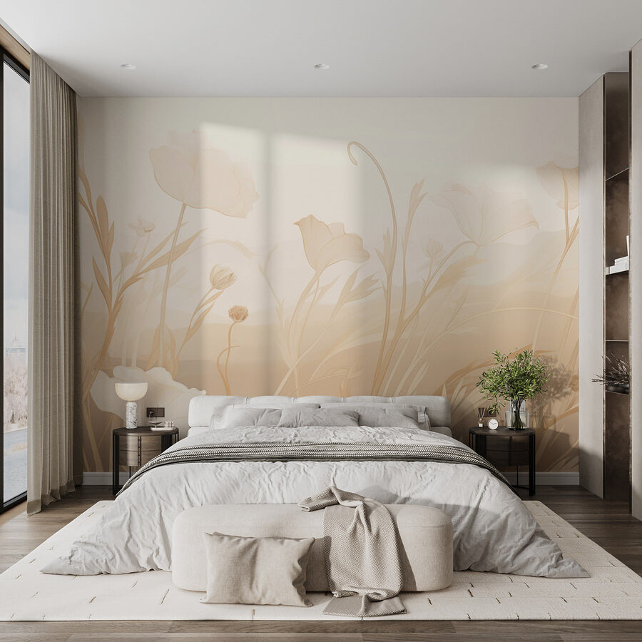 Wall murals Delicate blooms in soft hues. - Image 2