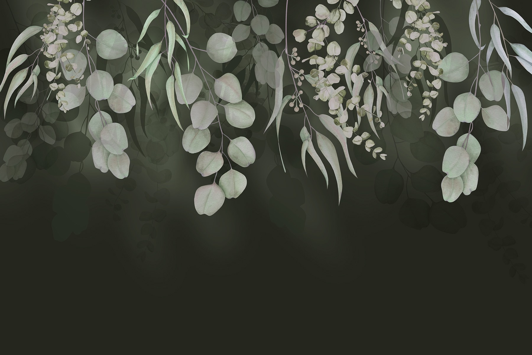 Delicate leaves on a dark backdrop Delicate leaves on a dark backdrop