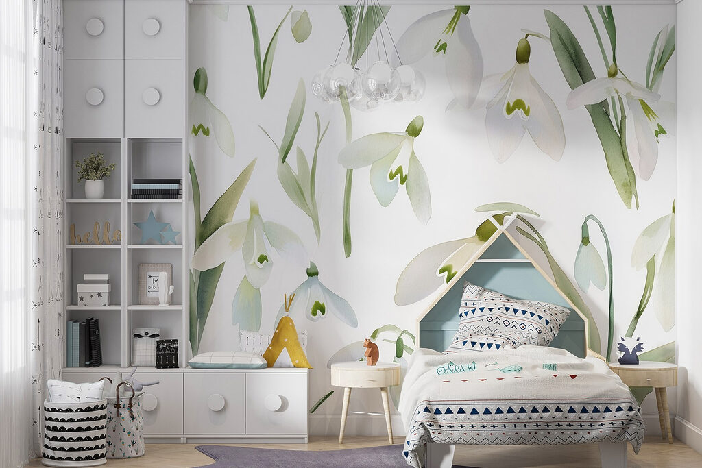 Pattern of white flowers