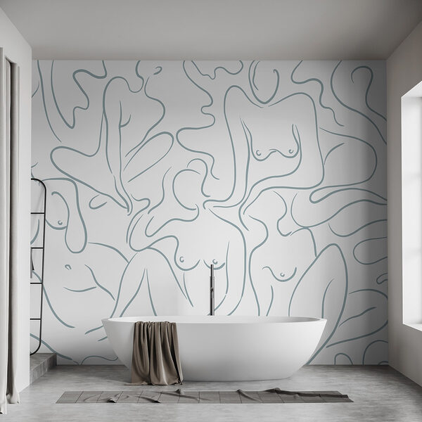 Group of women's body outline