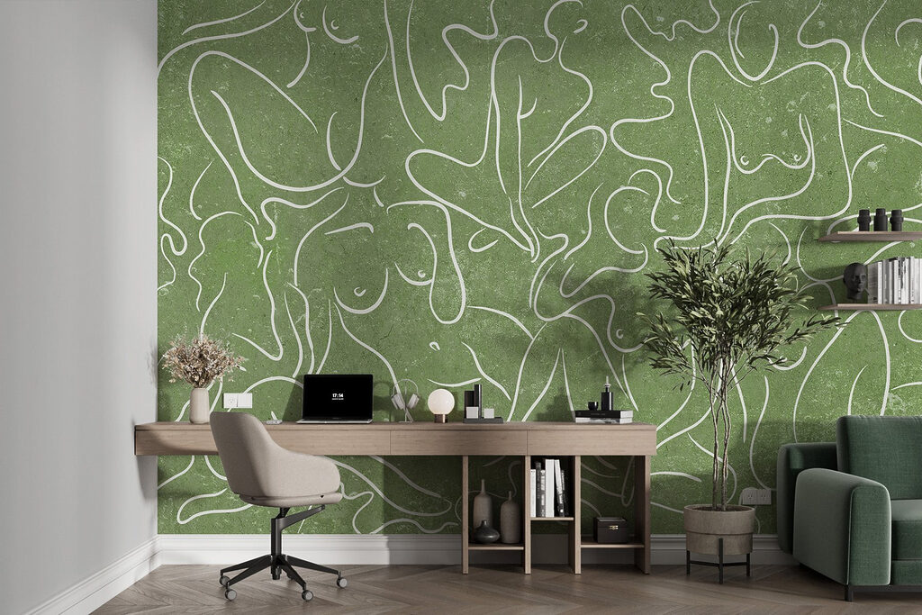 Drawing of a group of women