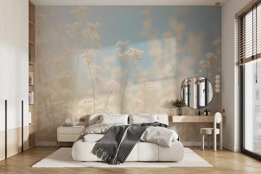 Dreamy flowers in soft sunlight.