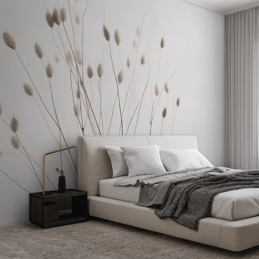Wall murals Delicate stems against soft backdrop