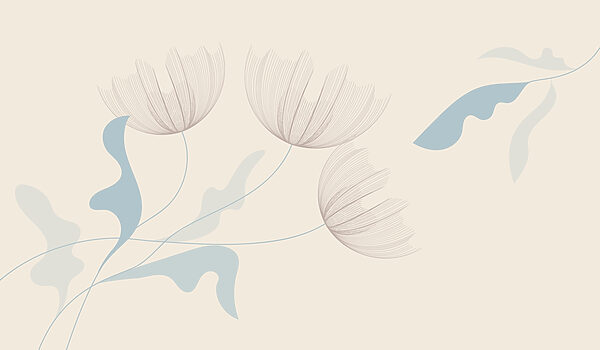 Drawing of flowers and leaves Drawing of flowers and leaves