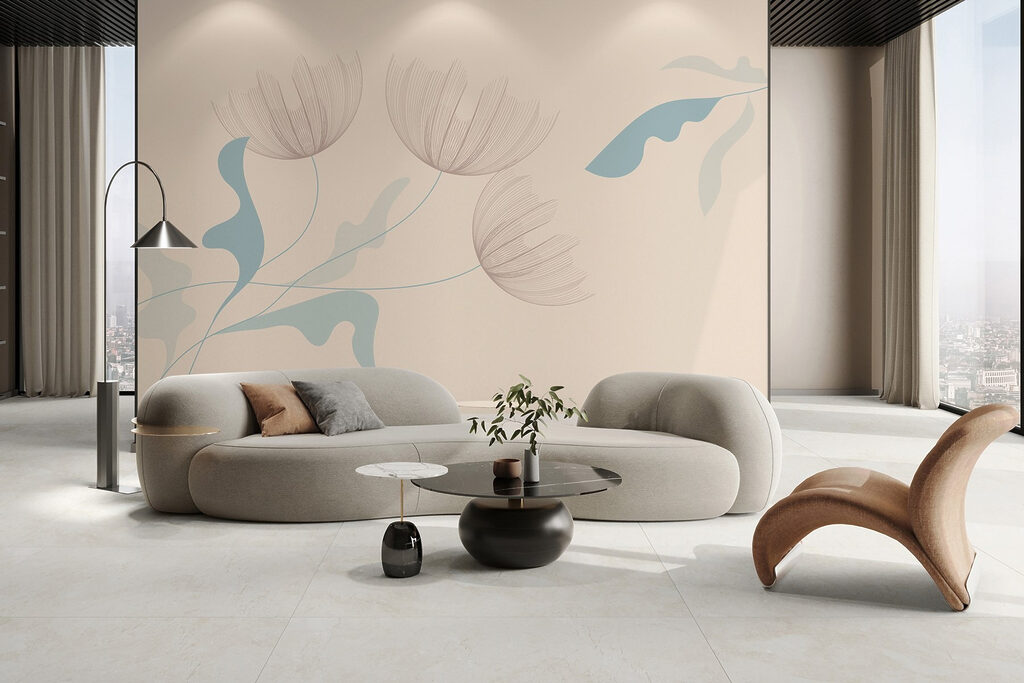 Drawing of flowers and leaves