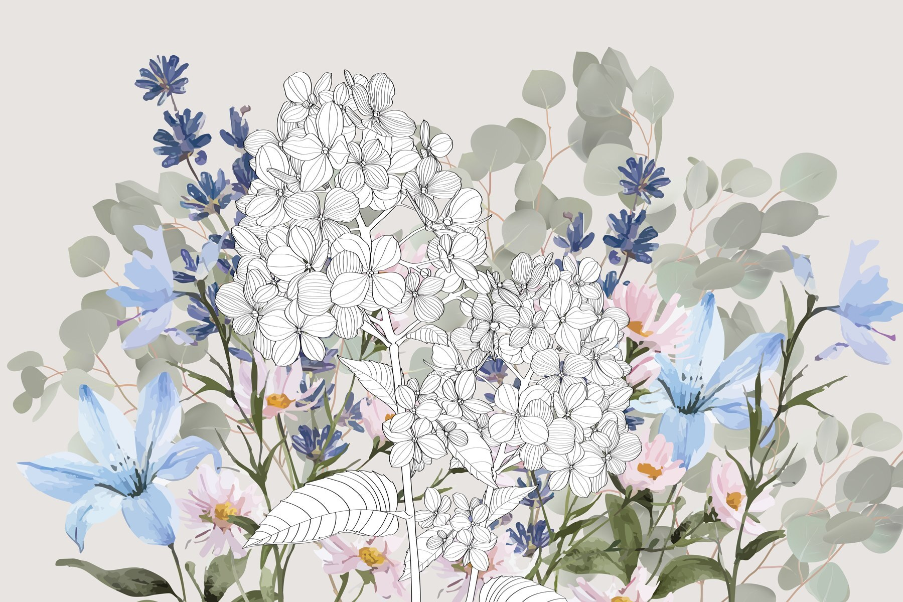 Delicate blooms in soft hues Delicate blooms in soft hues