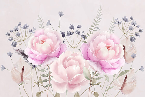 Watercolor painting of flowers Watercolor painting of flowers