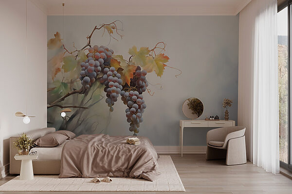 Bunch of grapes on a vine Bunch of grapes on a vine