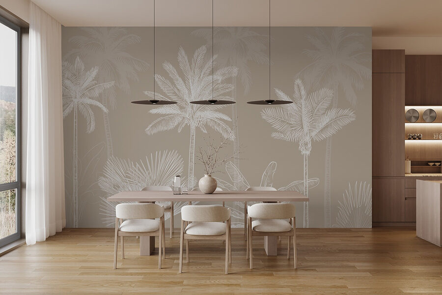 Group of palm trees