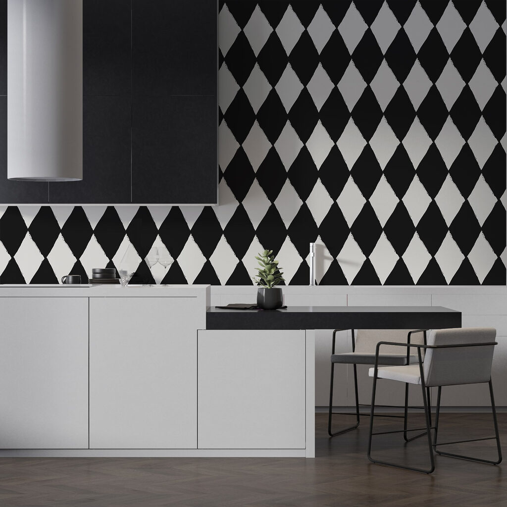 Black and white diamond pattern Black and white diamond pattern