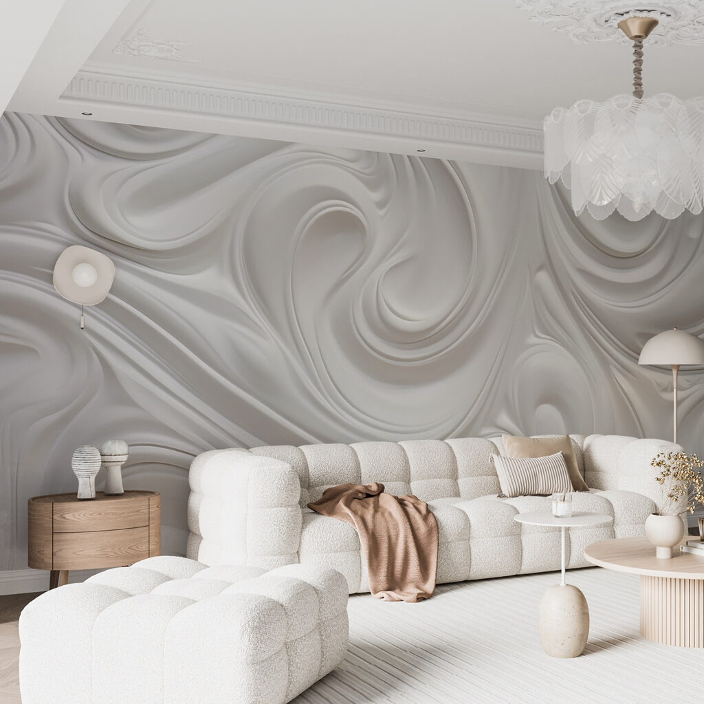 White swirly surface