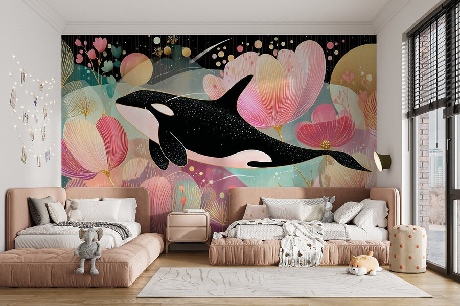 Whale swimming in the water