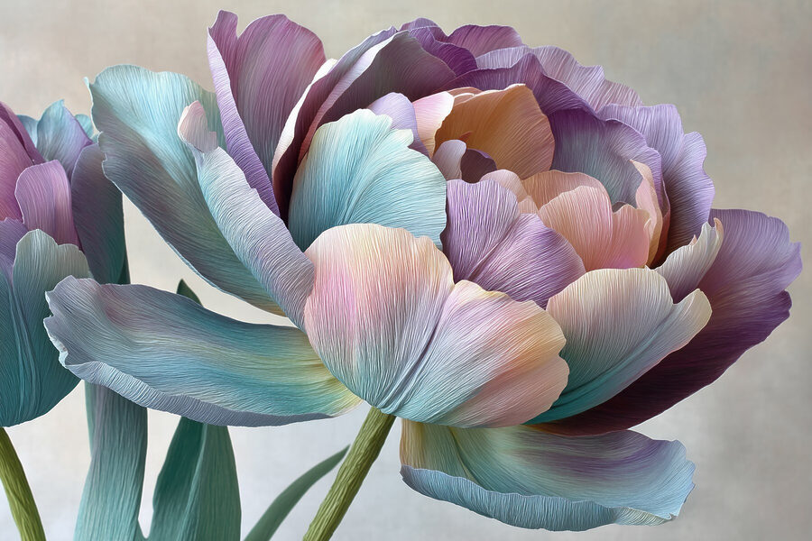Delicate petals in soft hues.