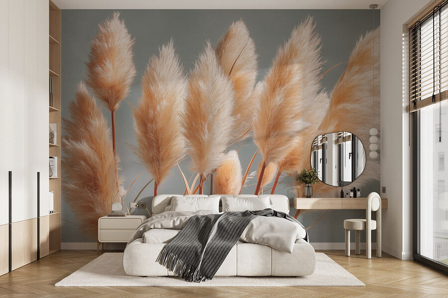 Wall murals Group of fluffy plants